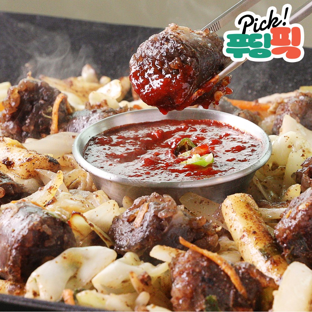 [푸딩픽] 매콤 백순대 곱창볶음 전골 밀키트 2팩 골라담기 신림동식 안주 캠핑 야식 이미지 6