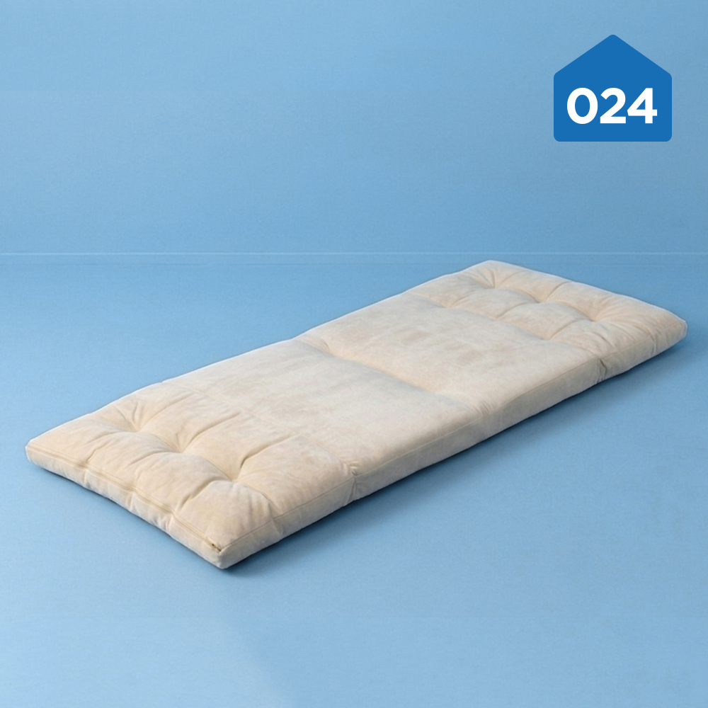 024홈 소베럴 노아 접이식 소파베드 탄탄한 패브릭 쇼파 침대 S (60x190x9cm), 아이보리, 1인용 이미지 3