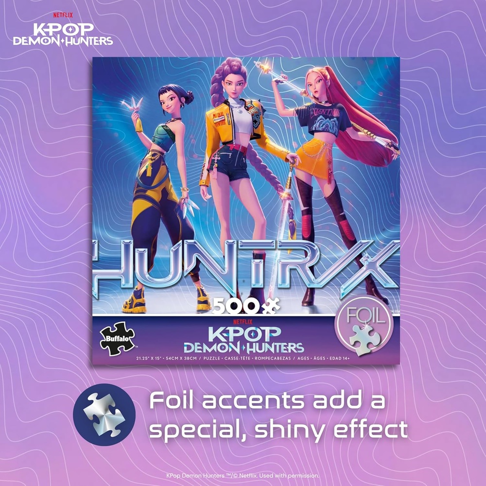 K팝 데몬 헌터즈 퍼즐 500피스 포일 아트워크 - 상세 이미지 4