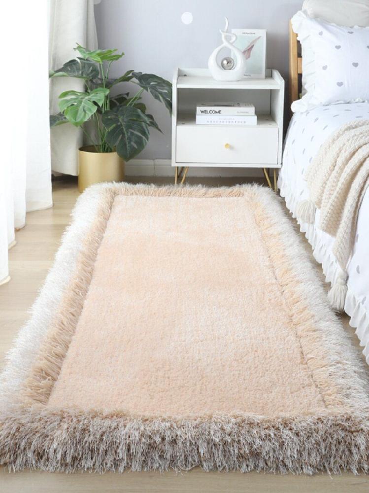침실 러그 침대 밑 북유럽 디자인 매트 사계절 발매트 원형 퍼플 80cmx160cm - 상세 이미지 3