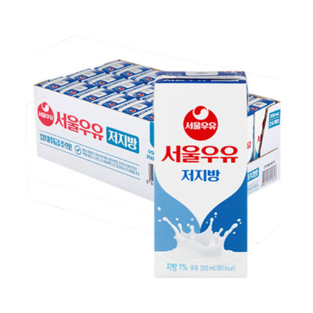 서울우유 저지방 멸균우유 200ml 24개