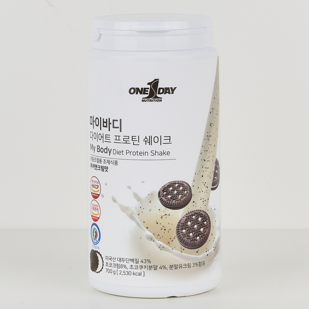 마이바디 다이어트 프로틴 쉐이크 식사대용 단백질 음식 간식 쿠앤크 쿠키앤크림맛 700g - 상세 이미지 3