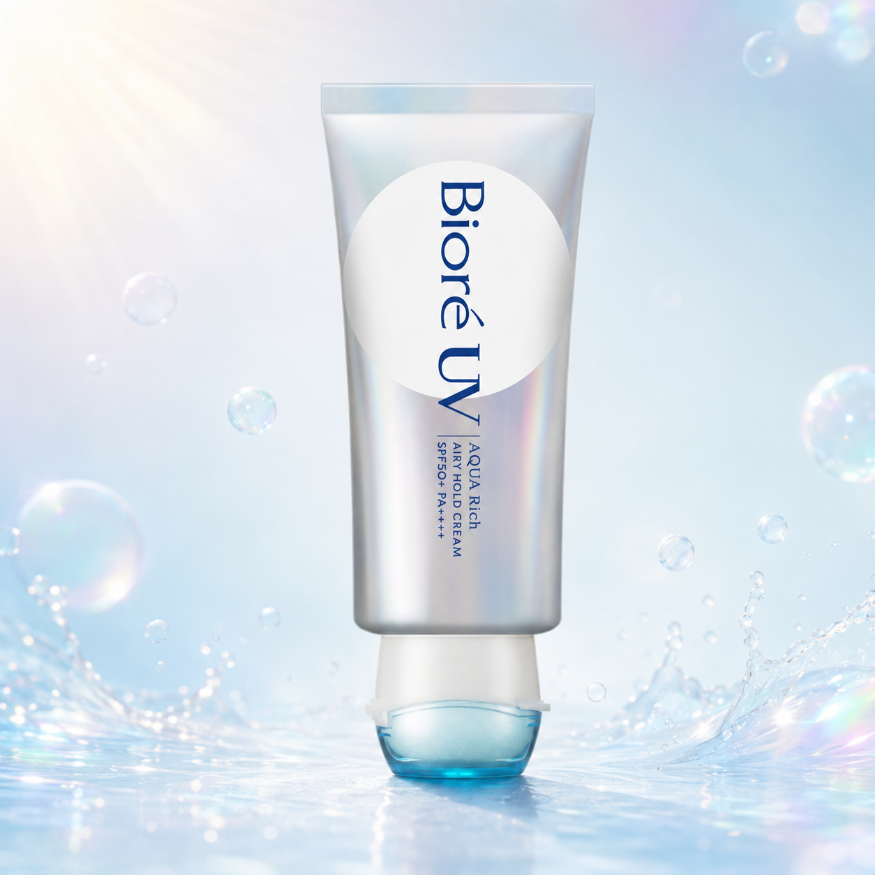 일본 비오레 UV 아쿠아리치 에어리홀드 선크림 수플레 휩 SPF 50+ PA++++ 70g - 상품 이미지