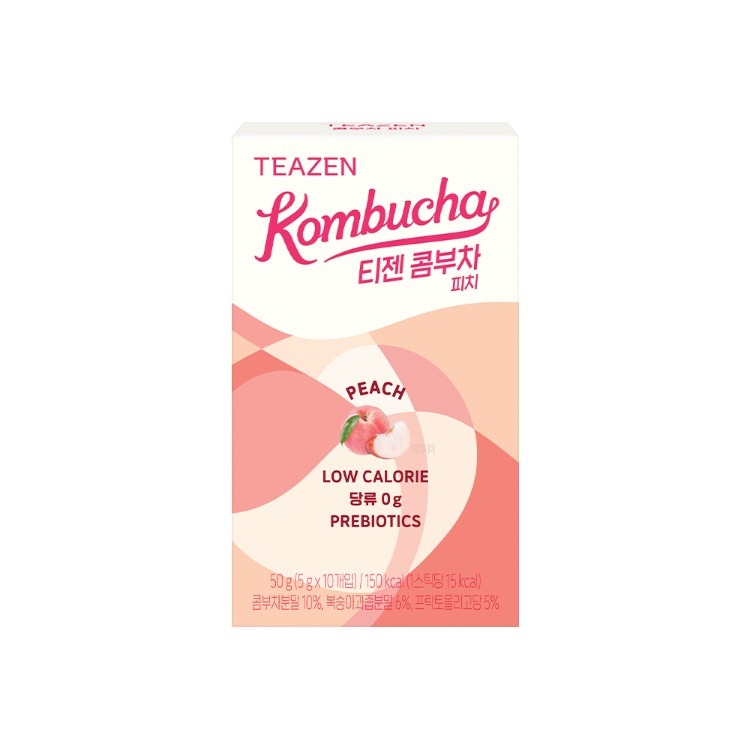 콤부차 피치 스틱 사무실 탕비실 차 선물 티젠 10개입, 1개 - 상품 이미지