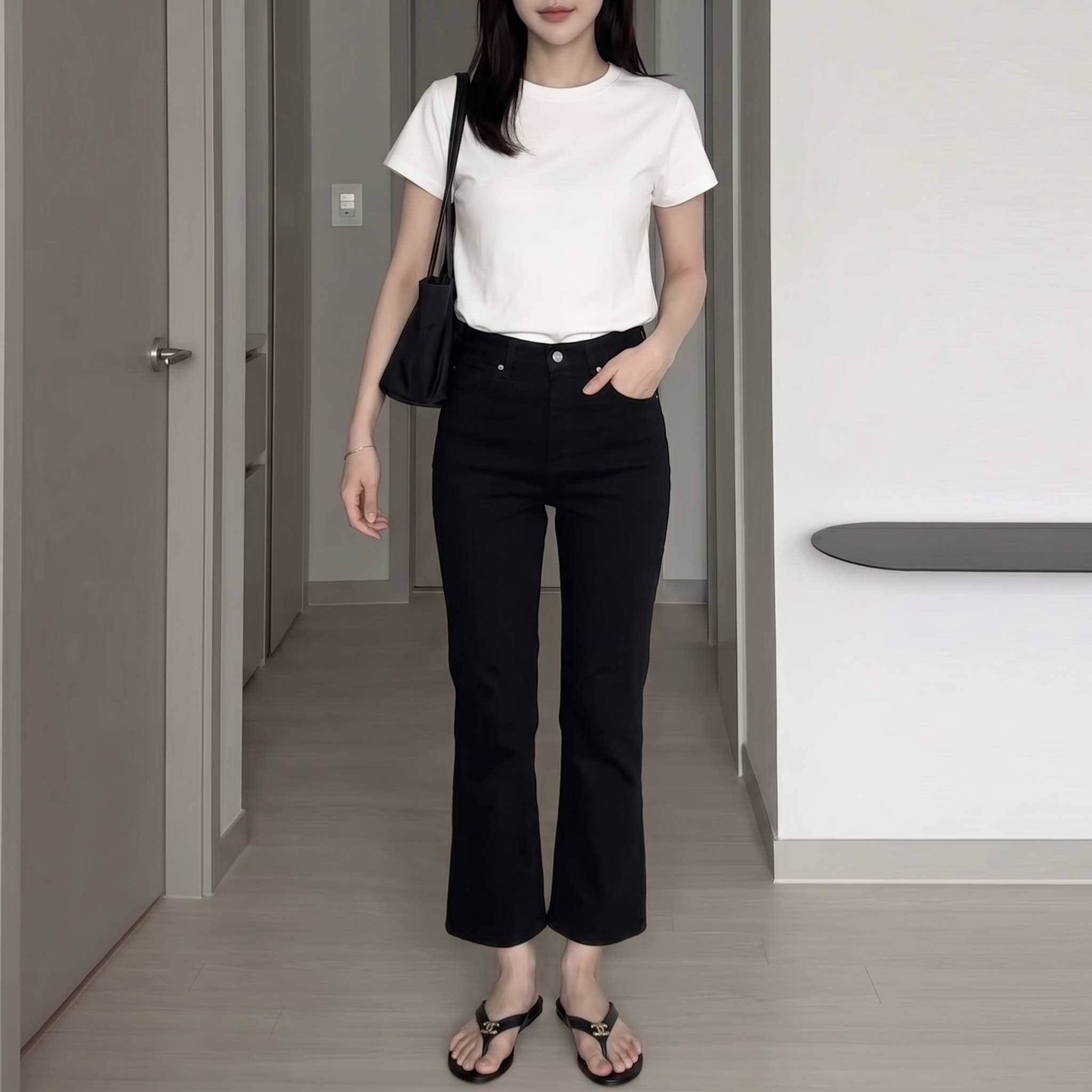 카프리팬츠 카프리바지 바이커팬츠 8부바지 - 상세 이미지 3
