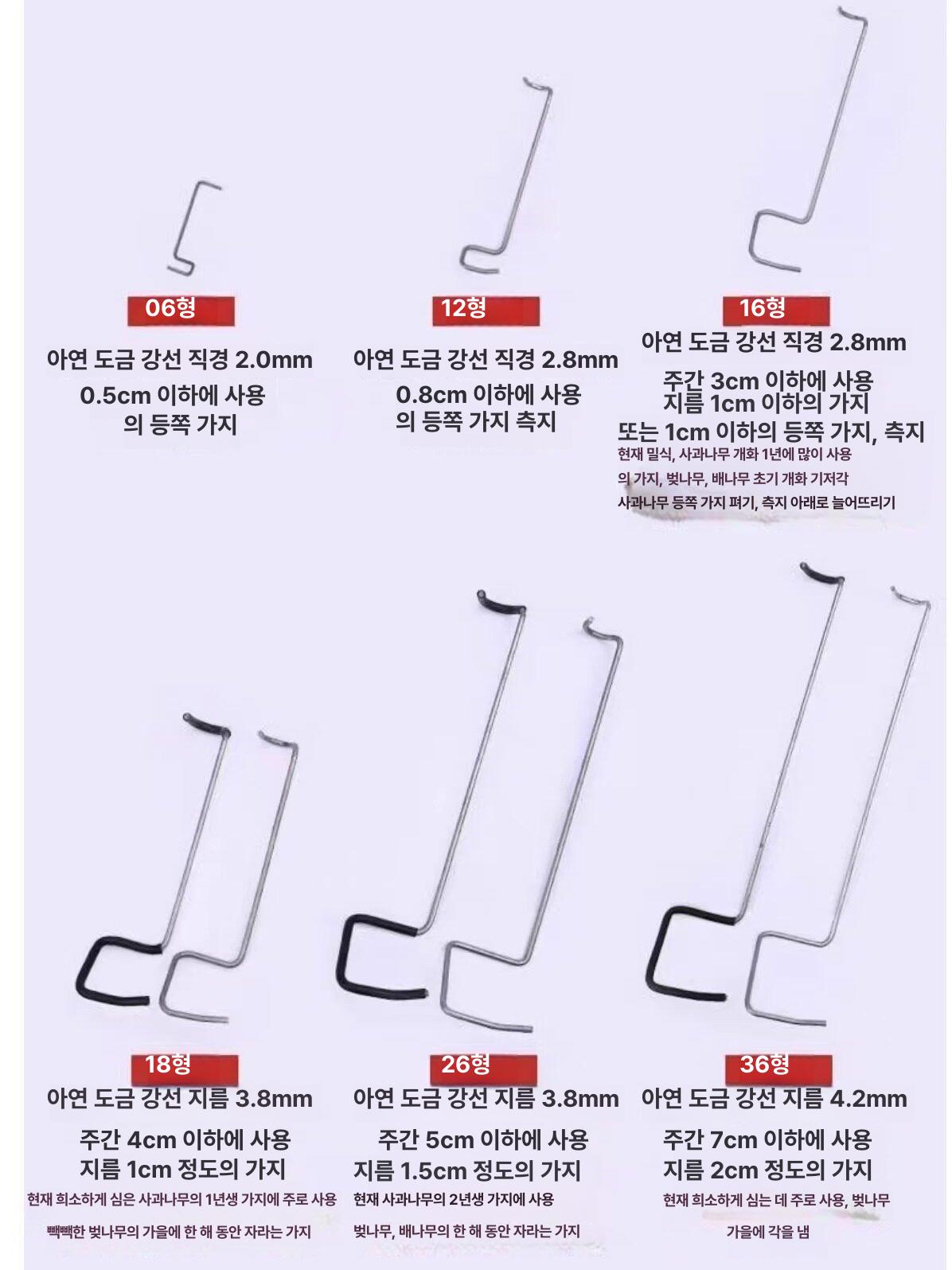 가지유인 클립 과수 나무 고정 원예 식물 지지대 26T 500개 - 상세 이미지 3