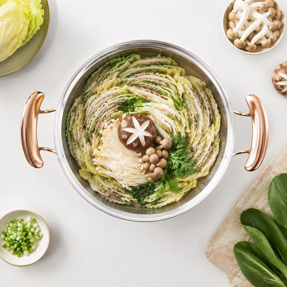 베세머 오리진 통5중 316스텐 냄비 인덕션 밀폐유 전골 찌개 24cm, 양수웍냄비 - 상세 이미지 3