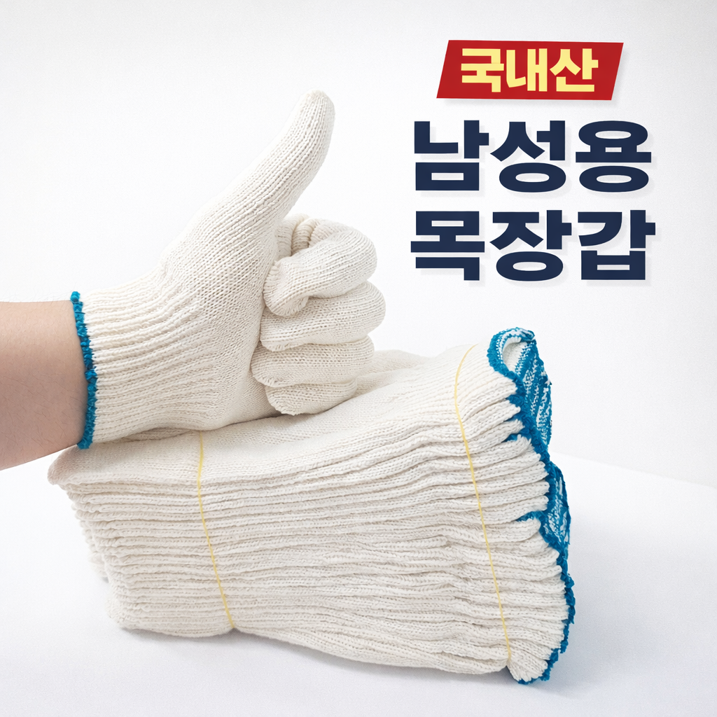 동부장갑 남성용 국내산 목장갑 두꺼운 면장갑 대형목장갑 20개 - 상품 이미지