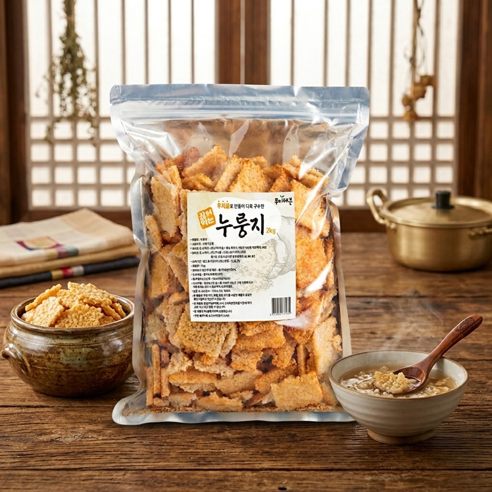 100% 우리쌀 구수한 누룽지 2kg, 1개 - 상품 이미지
