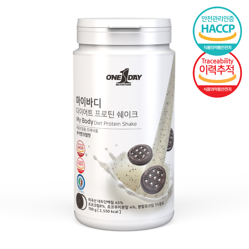 마이바디 다이어트 프로틴 쉐이크 식사대용 단백질 음식 간식 쿠앤크 쿠키앤크림맛 700g - 상세 이미지 2