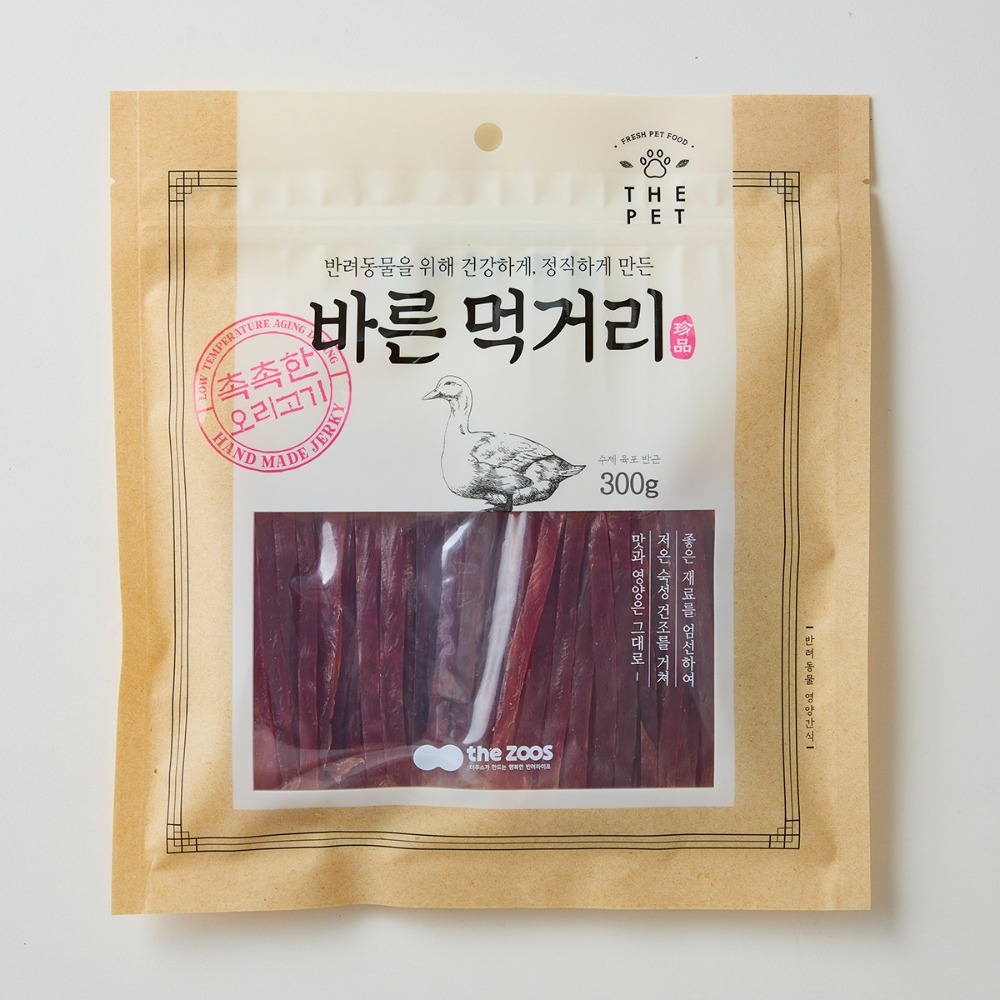 2+1 대용량 강아지 간식 반려견 애견 간식 바른먹거리 닭가슴살 애견 오리 고구마간식 300g - 상세 이미지 3