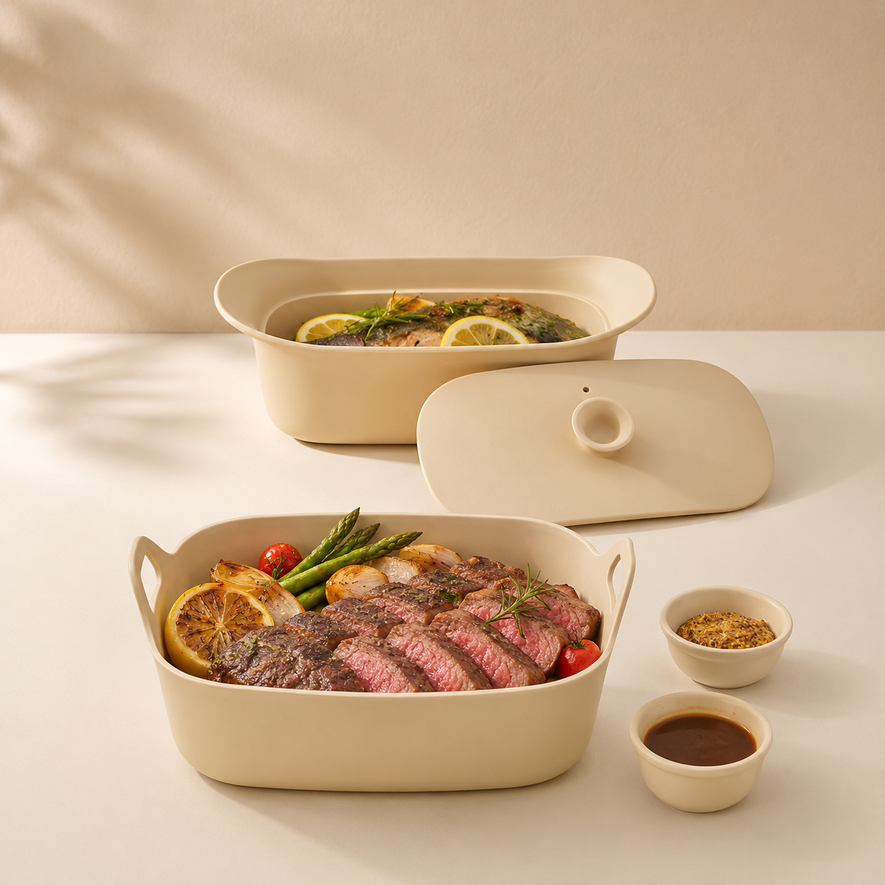 실리프랑 실리콘 계란찜 전자레인지 생선찜기 + 에어프라이어 에프 전자랜지 용기 - 상품 이미지