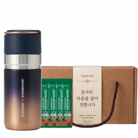 스타벅스 그러데이션 스탠리 보온병 500ml + 스틱커피 프리미엄 선물세트 기념품 - 상품 이미지