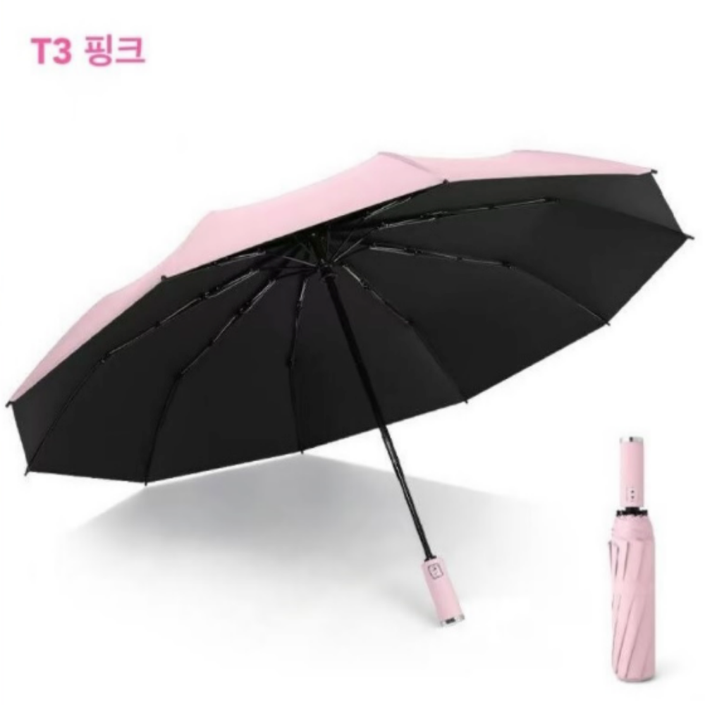 3단 원터치 자동 접이식 UV 자외선 차단 우양산 휴대용 암막 양산 우산 - 상세 이미지 4