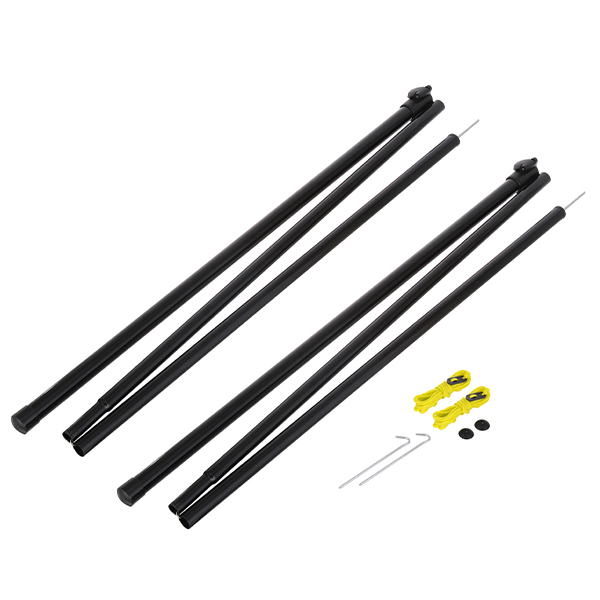 반고 스틸 킹 폴 180-220cm 블랙 캠핑 펜트 타프 폴대 - 상세 이미지 2