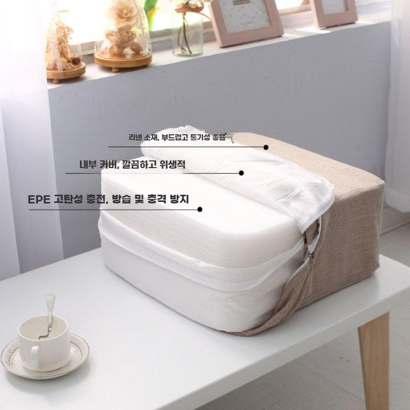 키높이 방석 극장 차량용 시트 쿠션 대형 가정용 화이트 - 상세 이미지 5