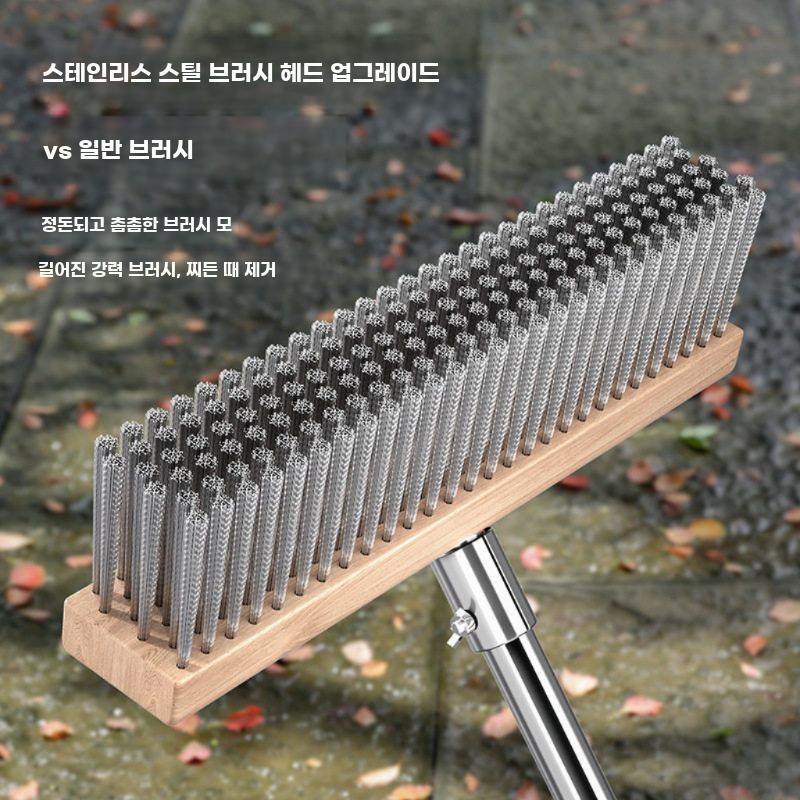 쇠브러시 바닥청소솔 바닥솔 강철 브러쉬 쇠솔 브러시 20cm - 상세 이미지 5