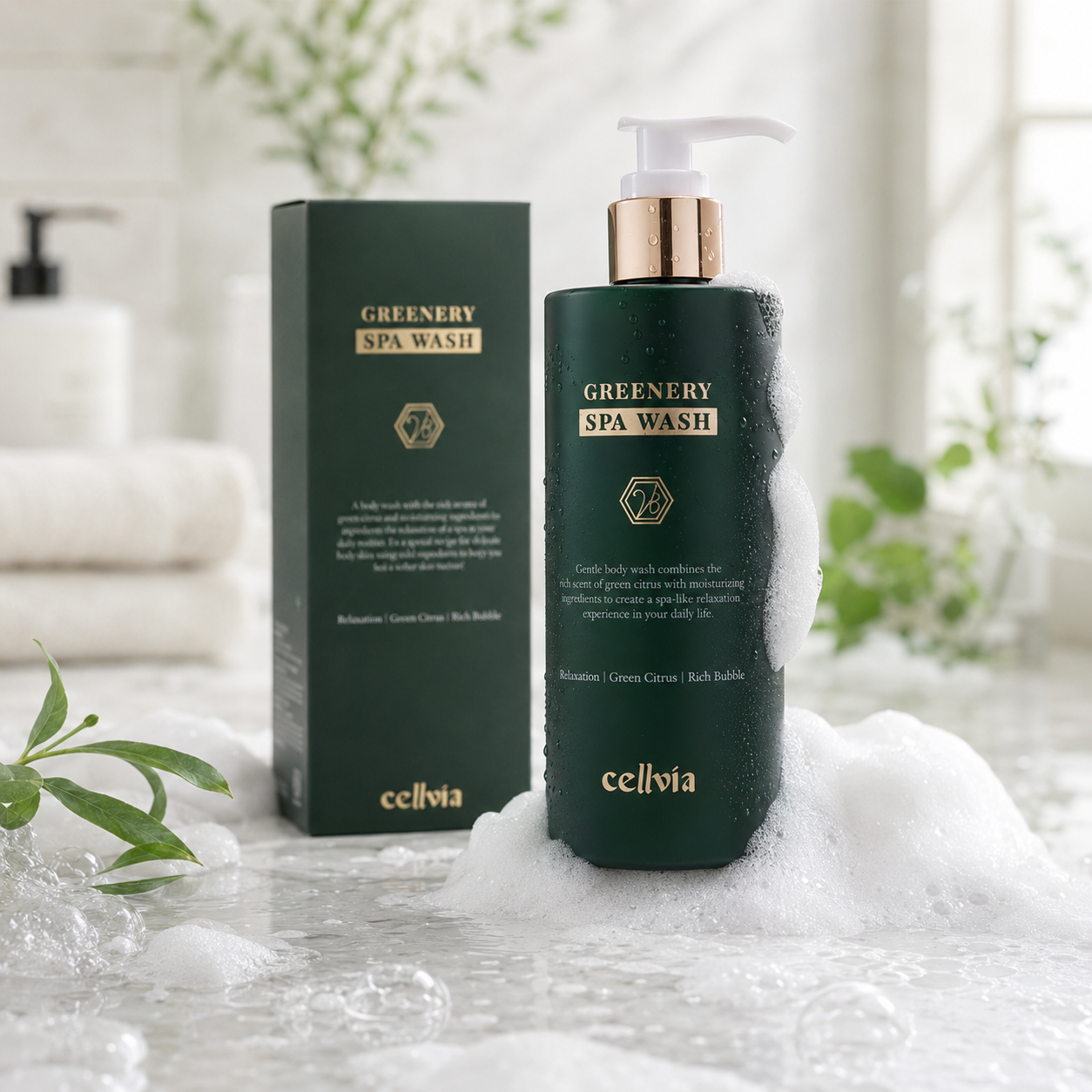 셀비아 그리너리 스파 바디워시 약산성 등드름케어 - 상세 이미지 4