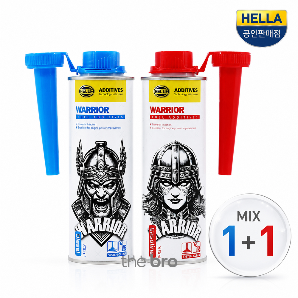 헬라 워리어 연료첨가제 1+1 휘발유 경유 첨가제 디젤+가솔린, 300ml, 1개 - 상품 이미지