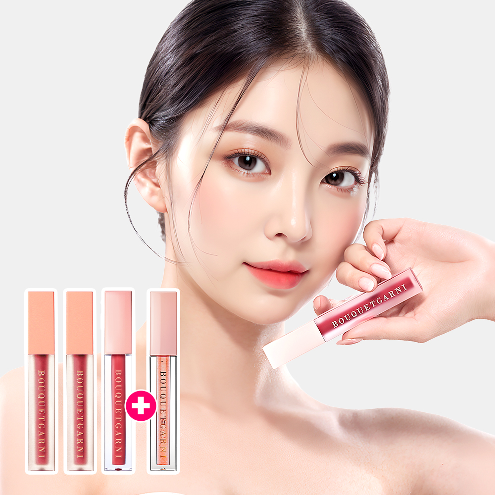 [틴트 3종 SET] 부케가르니 벨벳 틴트 2개+글램 듀 틴트 1개 + 컨실러 웜 바닐라 - 상품 이미지