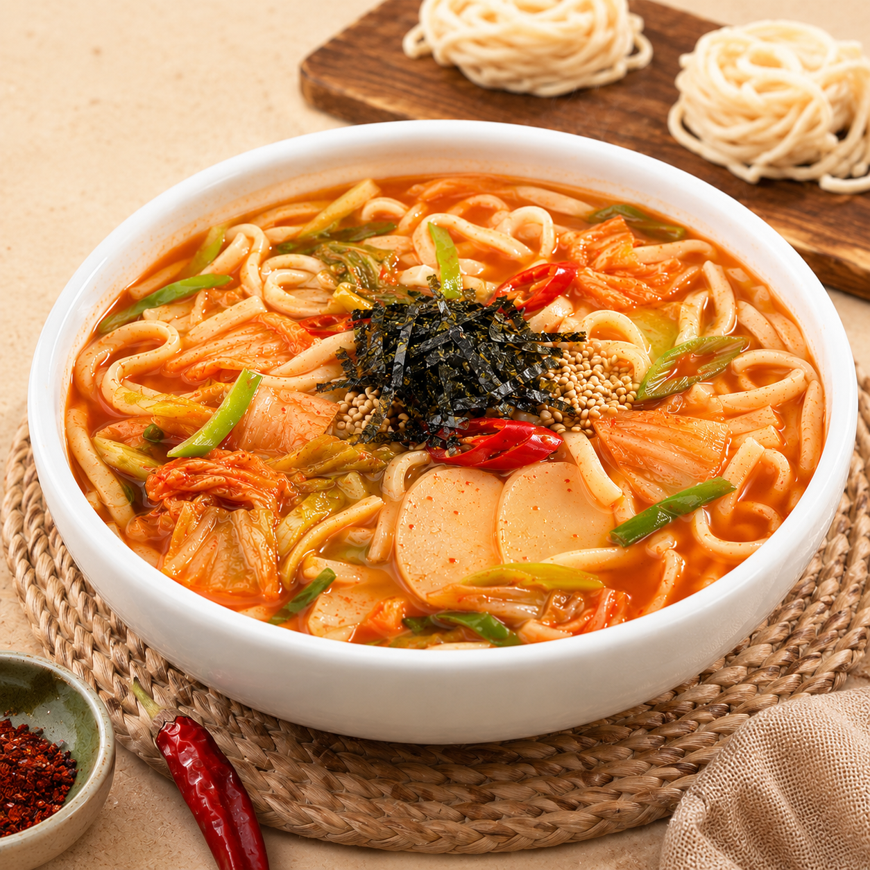 참도깨비 갱시기 김치 칼국수 개별면230g 2팩 김치볶음150g 2팩 맑은진장국 2봉 - 상세 이미지 2