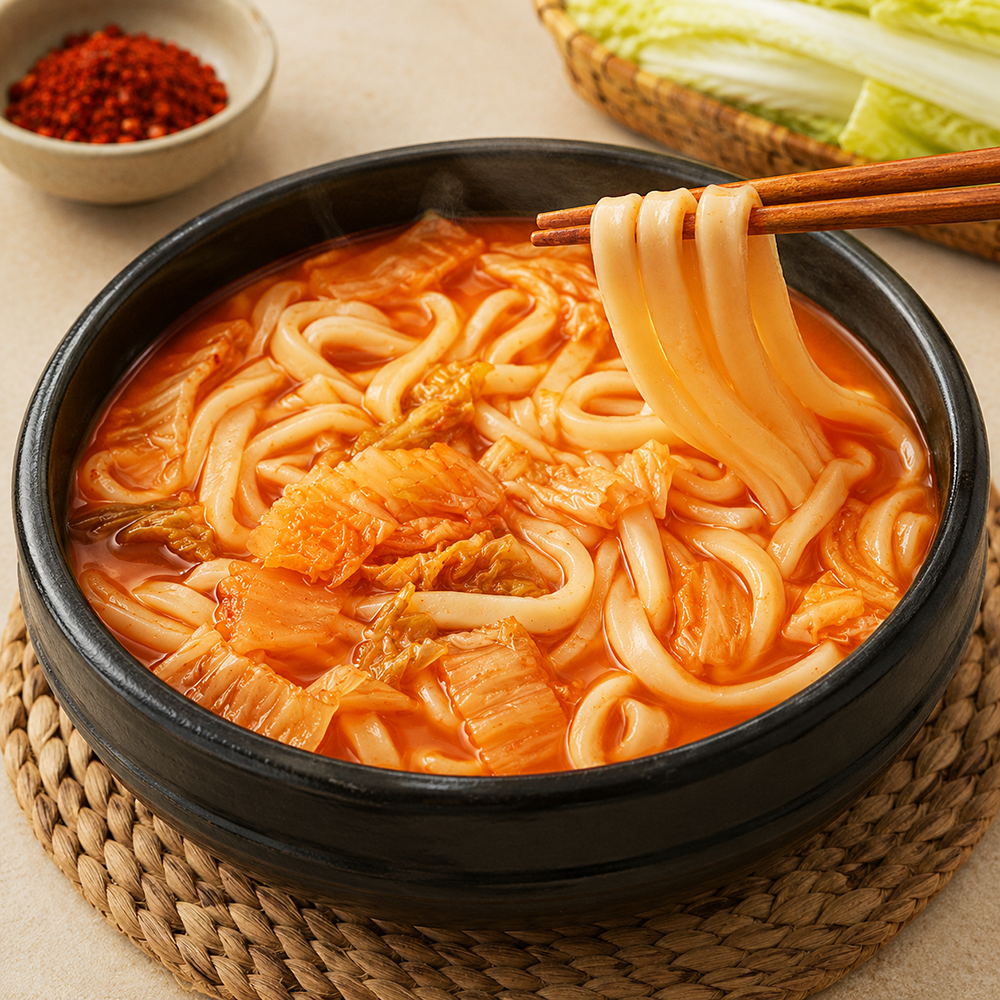 참도깨비 갱시기 김치 칼국수 개별면230g 2팩 김치볶음150g 2팩 맑은진장국 2봉 - 상품 이미지
