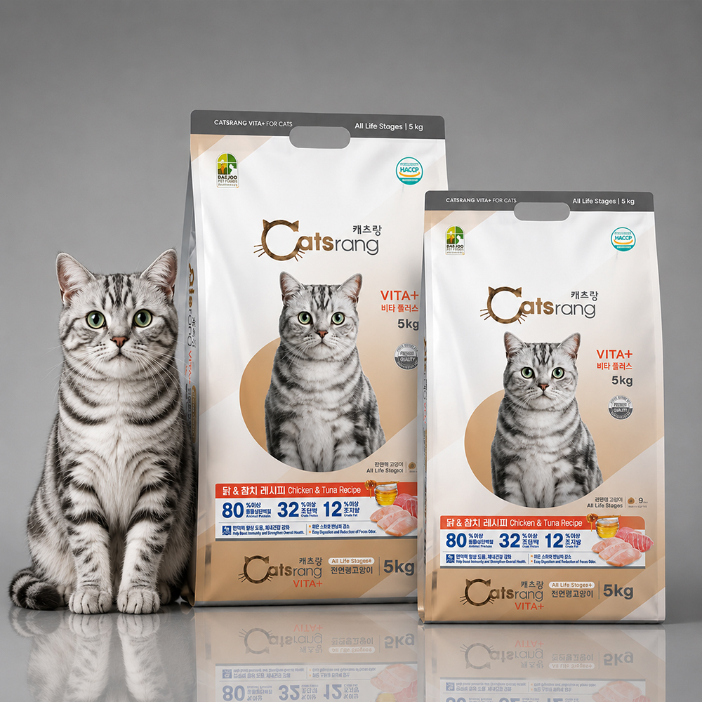 캐츠랑 비타플러스 전연령 고양이 사료 캣츠랑 5kg x2개 10kg 대용량 길냥이 - 상품 이미지