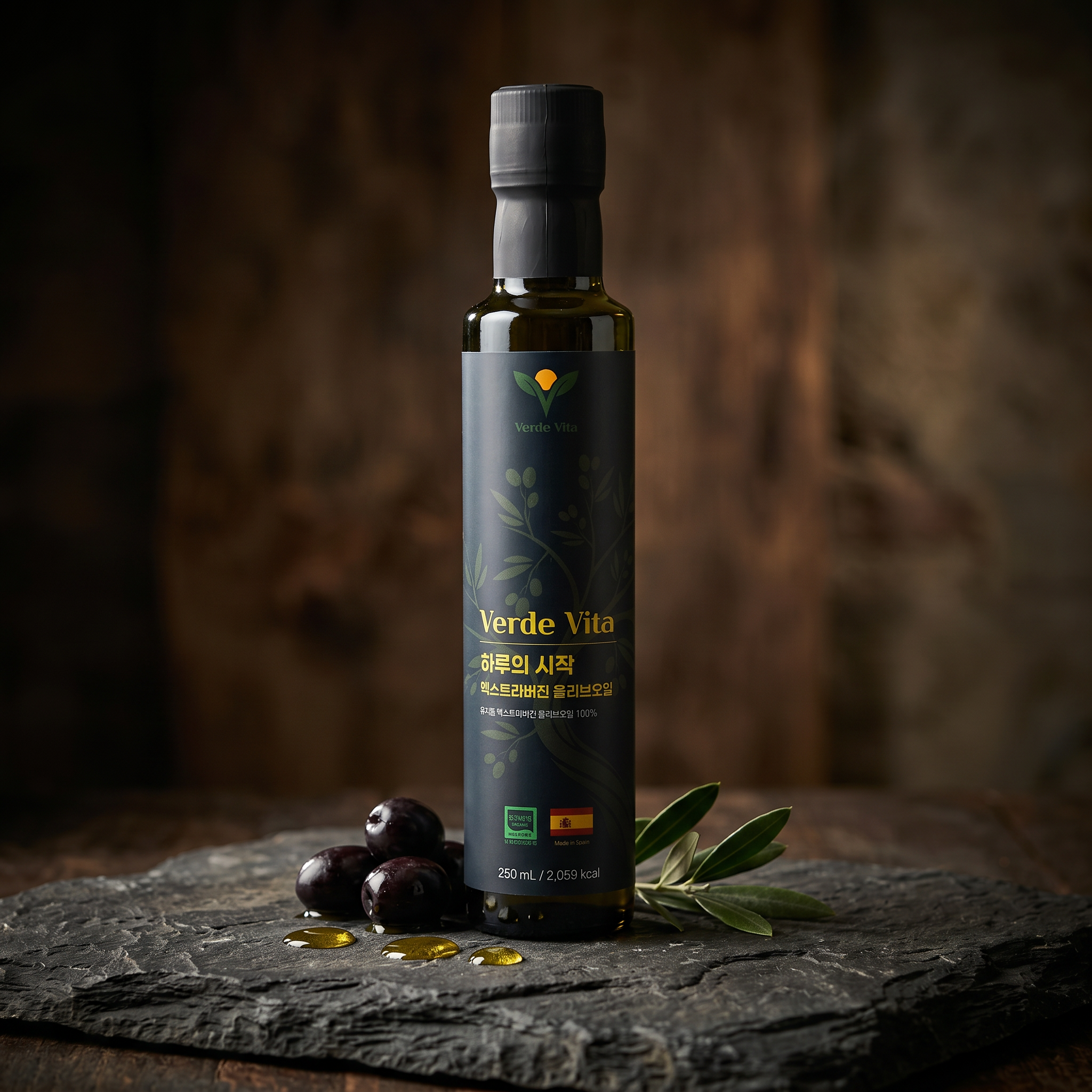 베르데비타 올리브 오일 엑스트라 버진 유기농 피쿠알 유 공복 효능 250ml, 3개 - 상세 이미지 4