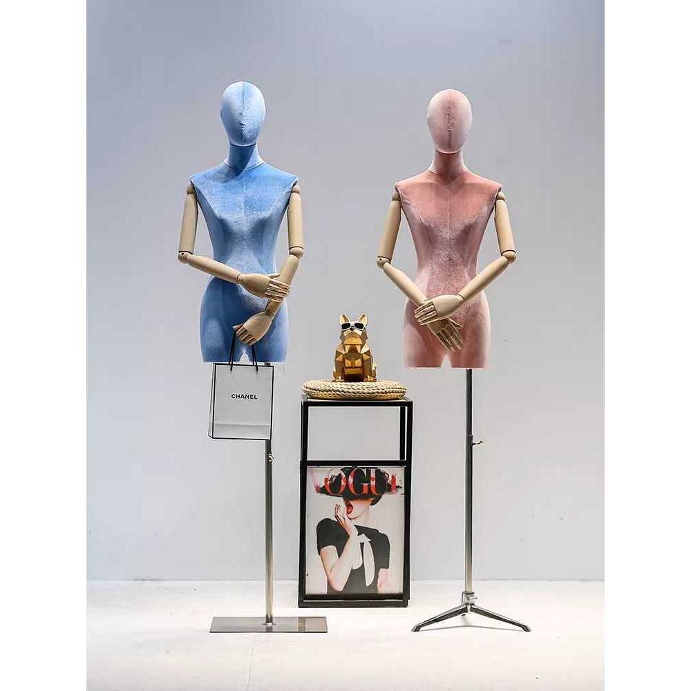 벨벳 마네킹 의류 디피 여자 모델 스탠드 옷가게 사각 - 상세 이미지 5