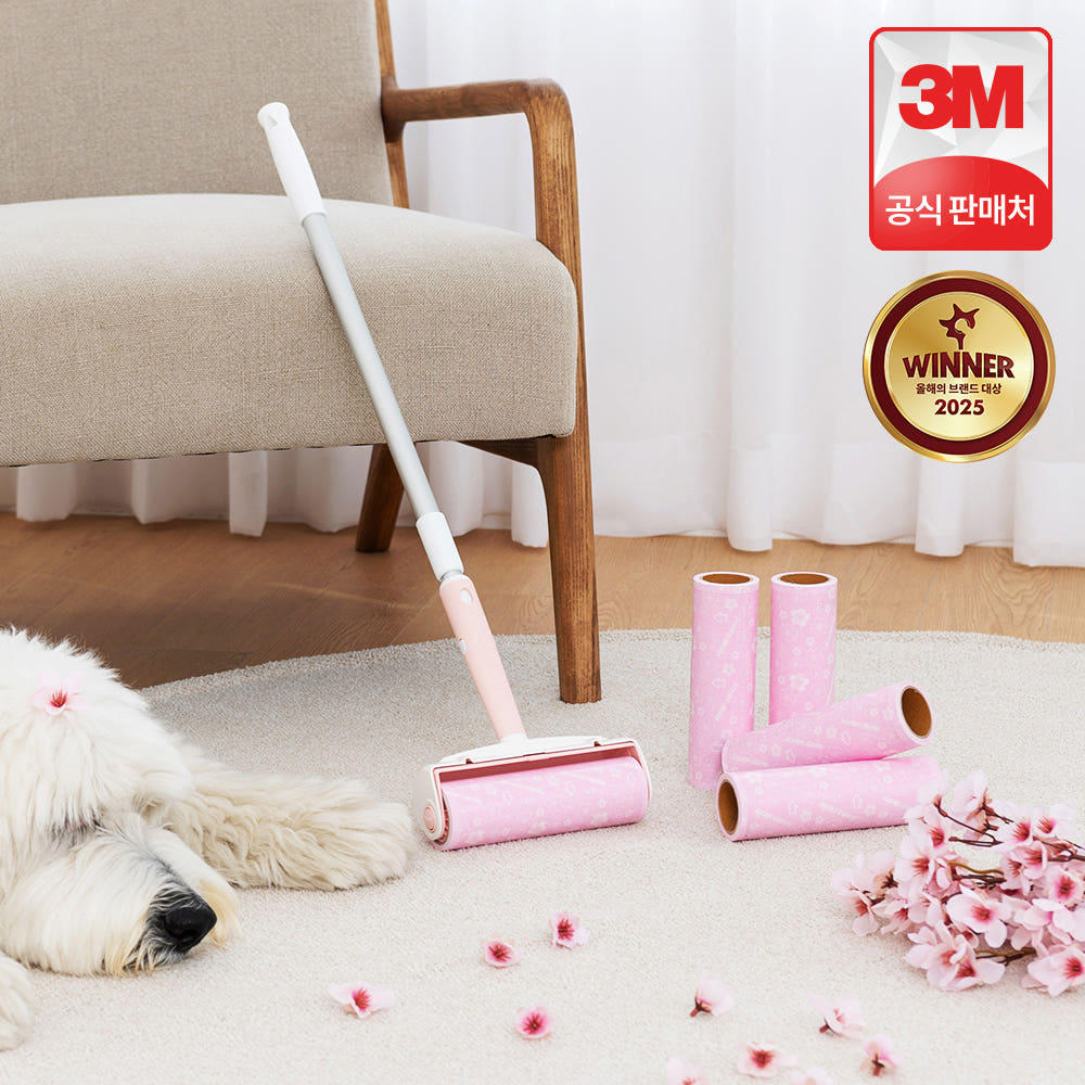 3M 스카치브라이트 돌돌이 테이프클리너 롤크리너 대형 클린컷 체리블라썸 롱핸들 밀대 세트 1개+리필 5입 가격 비교 3M 온라인 공식 판매처 3M 스카치브라이트 돌돌이 테이프클리너 롤크리너 대형 클린컷 체리블라썸 롱핸들 밀대 세트 1개+리필 5입