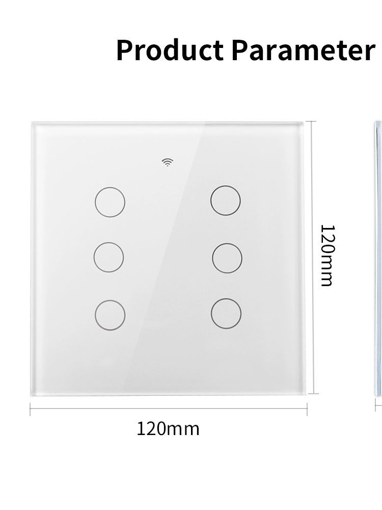 스마트 스위치 와이파이 벽 터치 조명 스위치 리모컨 4채널 화이트 WIFI+RF433 B - 상세 이미지 5