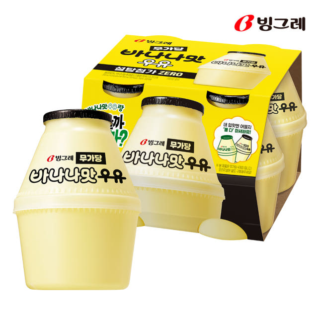 빙그레 단지우유 무가당 바나나맛우유 240ml X 16개