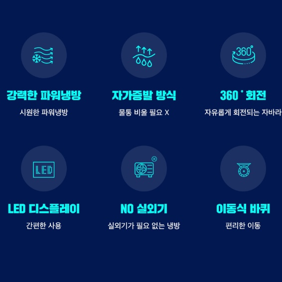 캠핑용 미니 1구 코끼리에어컨 경비실 소형 실외기없는 이동식에어컨 - 상세 이미지 5