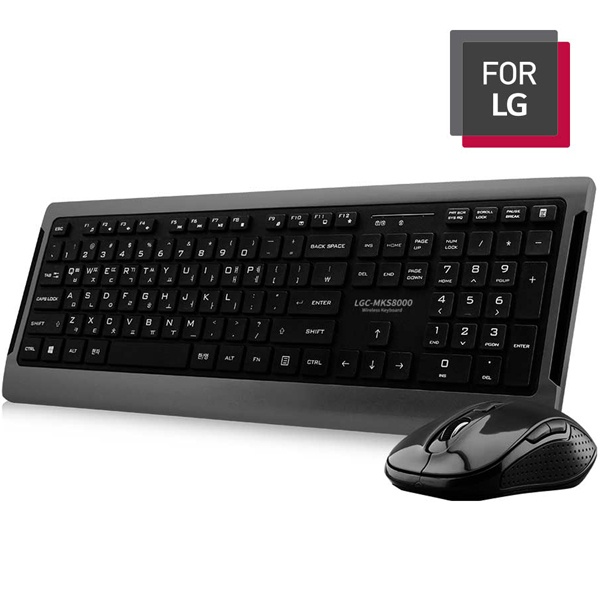 FOR LG LGC-MKS8000 무선 키보드 마우스 세트 키스킨포함 블랙, 멤브레인 - 상품 이미지