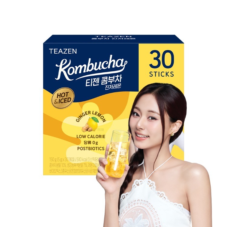 콤부차 진저레몬 스틱 사무실 탕비실 차 선물 티젠 30개입, 1개 - 상품 이미지