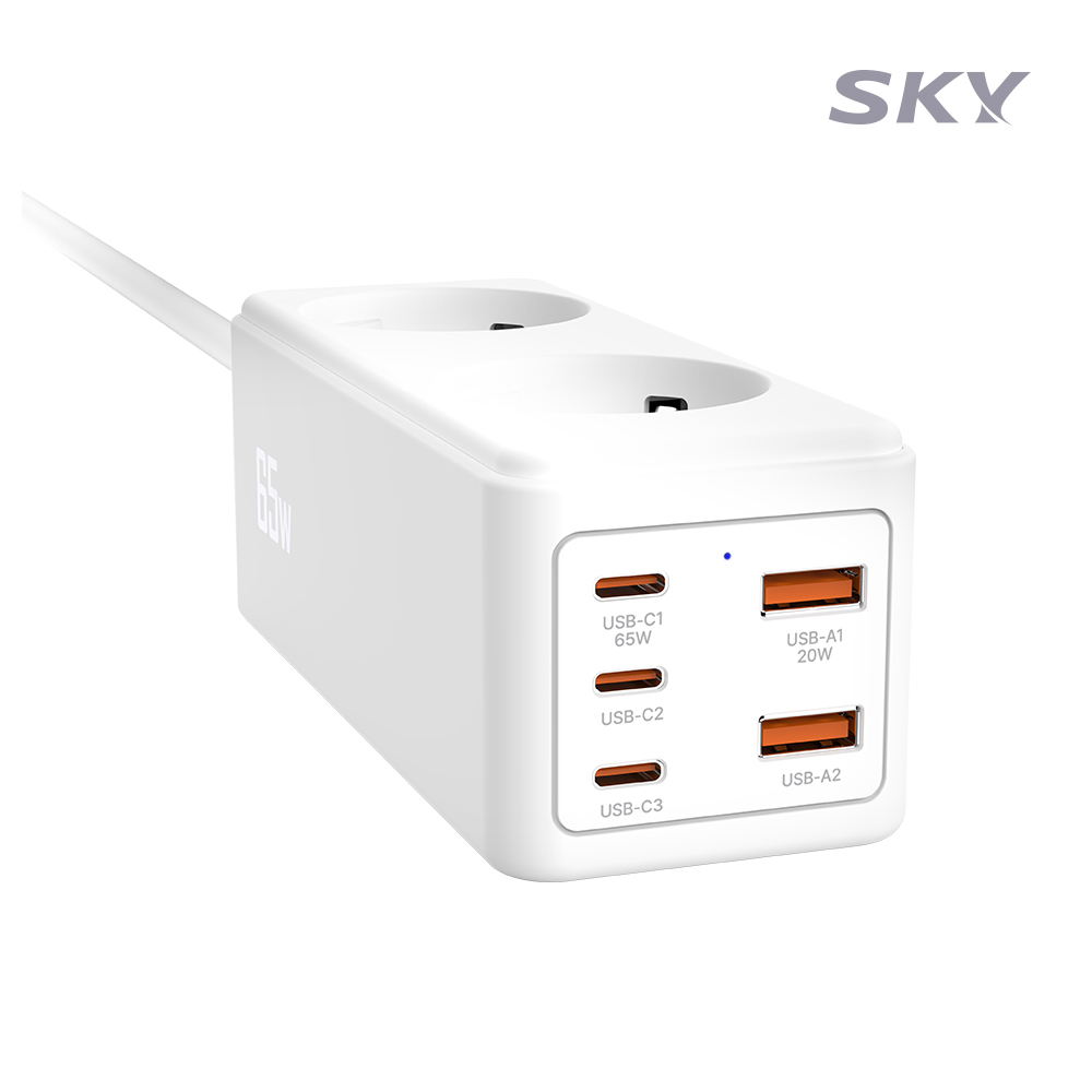 스카이 필 해외 여행용 GaN 65W 7in1 3250W 멀티탭 어댑터 TMT65W 이미지 6