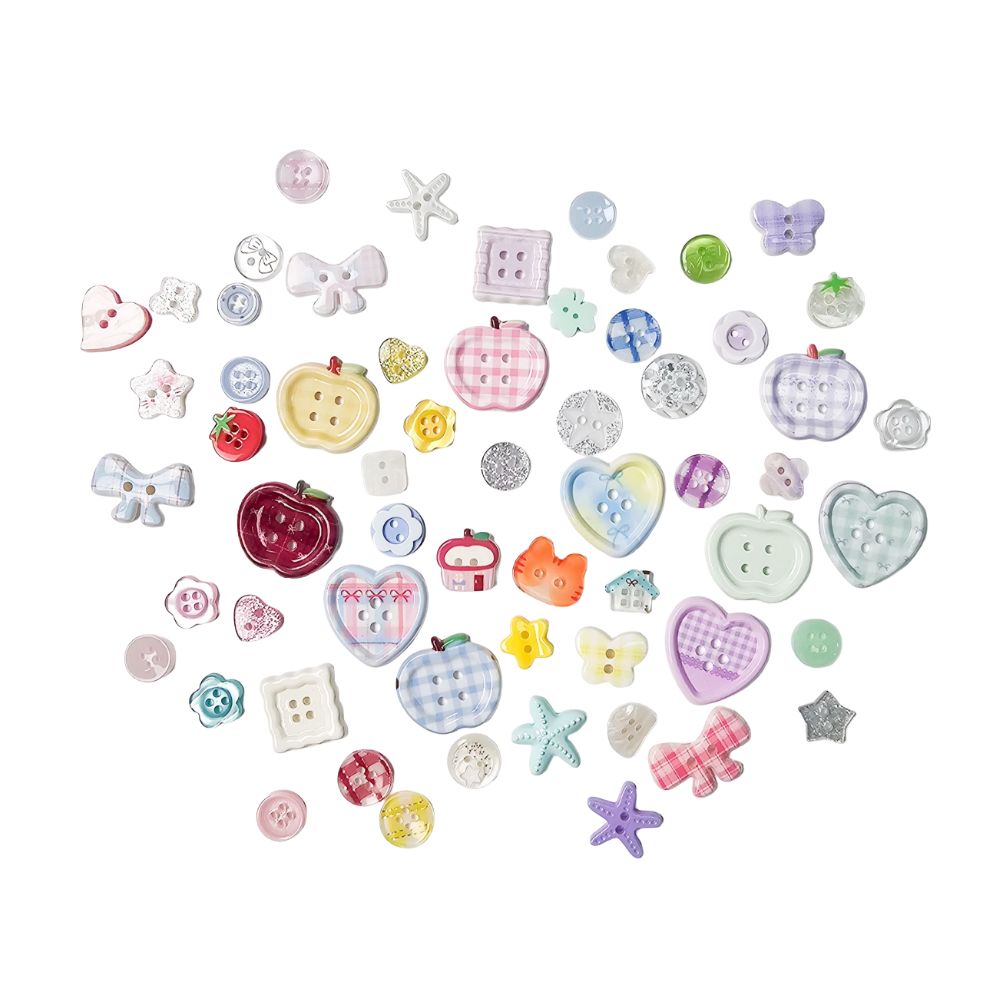 단추키링 만들기 DIY키트 올인원키트 귀여운 단추 리꾸리꾸 - 상품 이미지