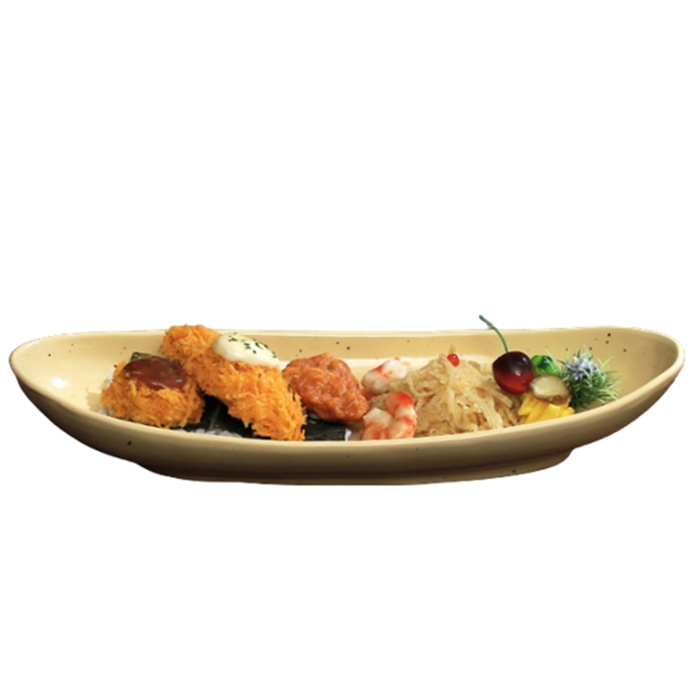 생선구이 접시 그릇 길죽한 도자기 반매트 대형
