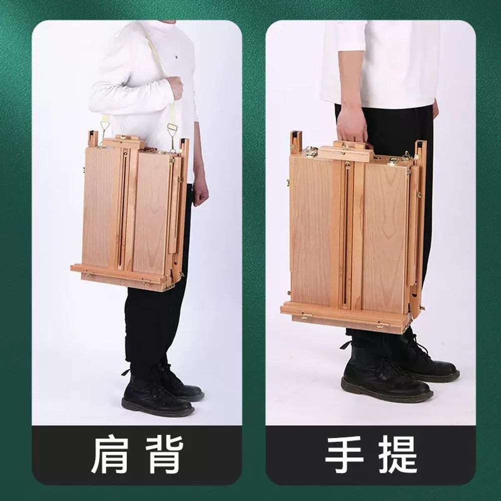 대형 원목 이젤 단일모델 전문가용 스탠드 초대형 나무 작업대 A. 이탈리아 페인팅 팔레트 - 상세 이미지 2