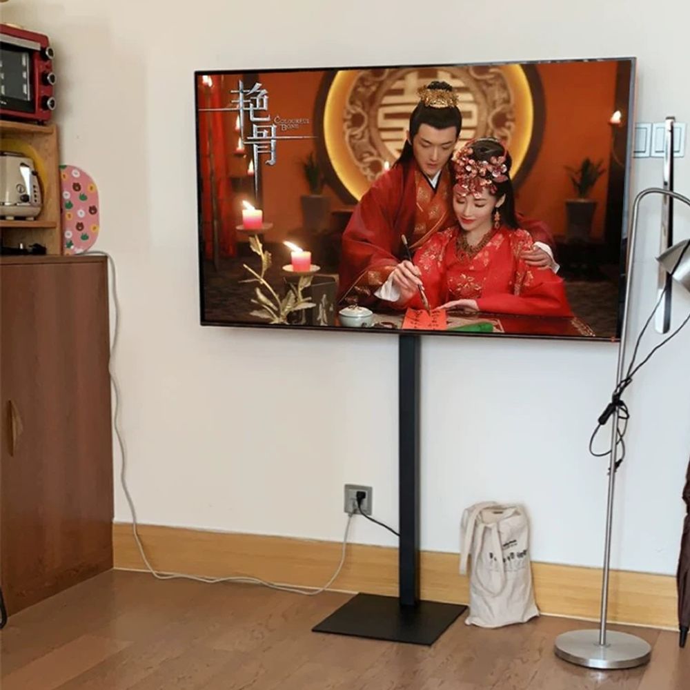 이동형 TV 스탠드 인치티비거치대 사무실 브라켓 85 A. 블랙 1432인치 홀 간격100 - 상세 이미지 5
