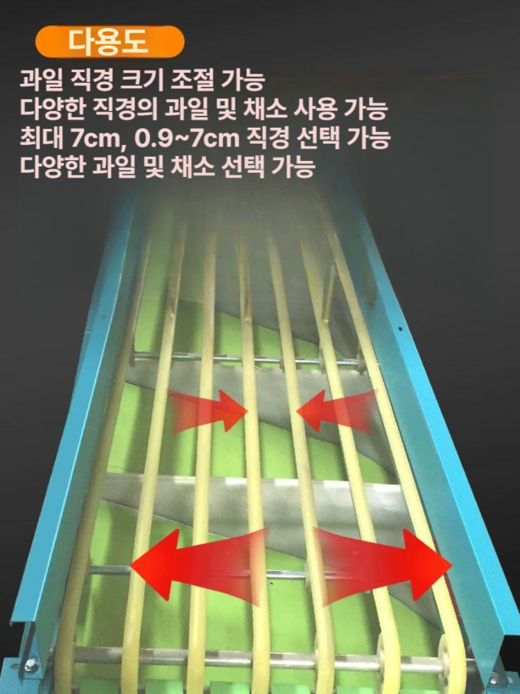 과일선별기 과일 분류기 일반형/속도조절형 7트랙 상단 급입 표준 - 상세 이미지 3