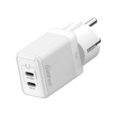 아트뮤 USB PD 45W PPS GaN 접지 멀티 초고속 충전기 화이트