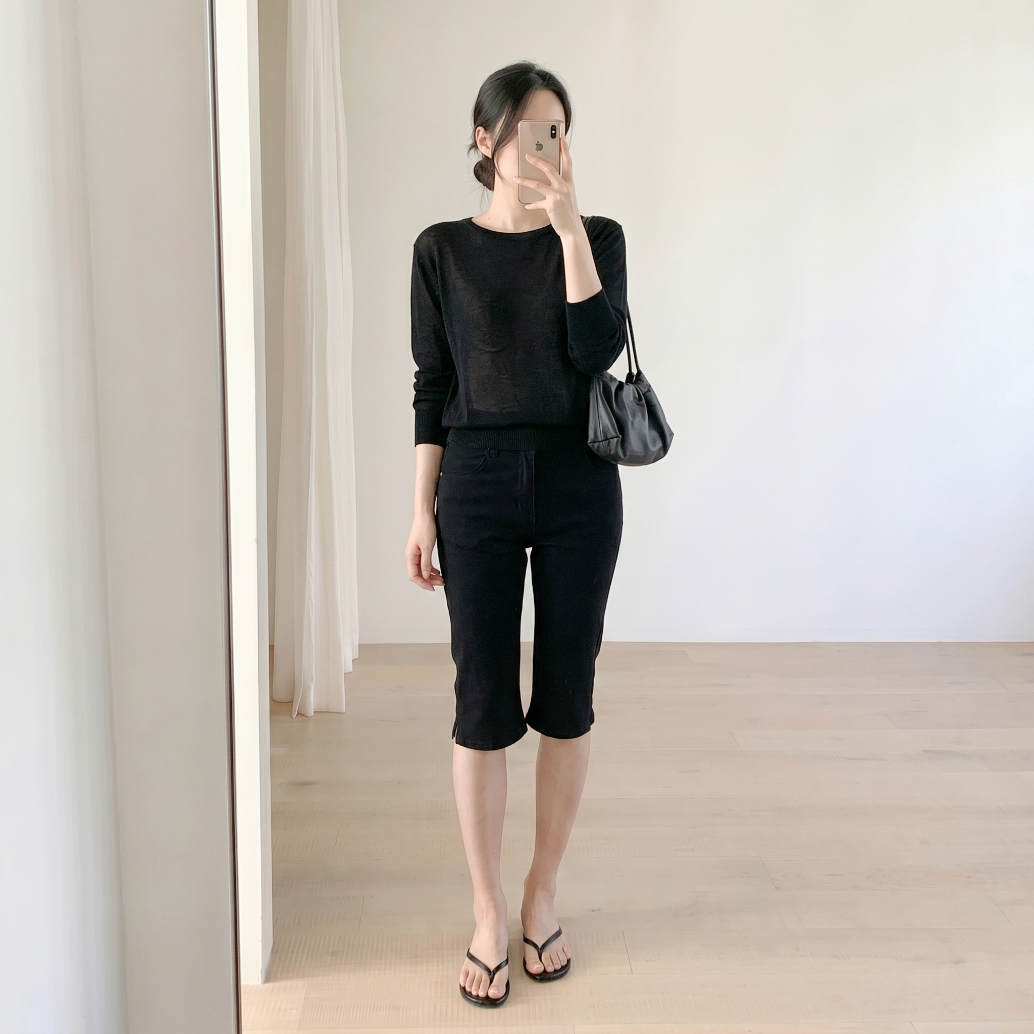 카프리팬츠 카프리바지 바이커팬츠 5부바지 이미지 7