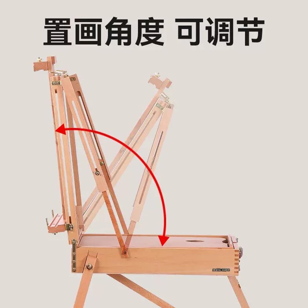 대형 원목 이젤 단일모델 전문가용 스탠드 초대형 나무 작업대 A. 이탈리아 페인팅 팔레트 - 상세 이미지 4
