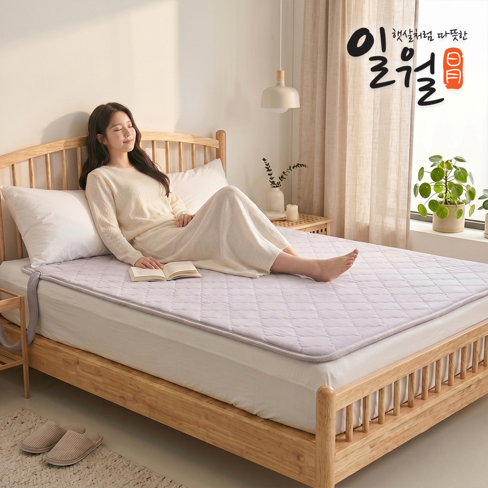 일월 무동력 100% 프리미엄 순면토퍼 전기 온수매트 싱글 - 상세 이미지 3