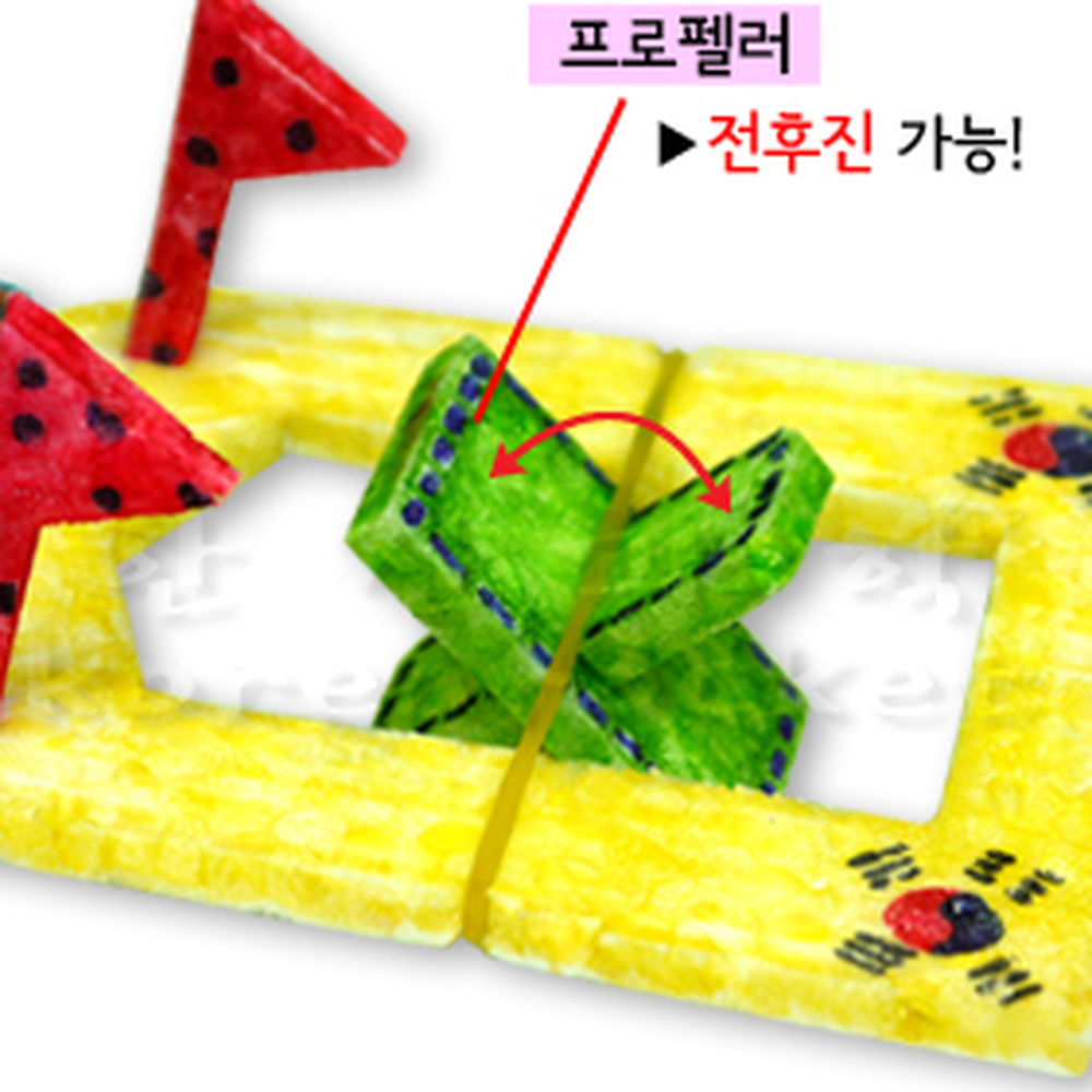 자동차범퍼소재물위움직임동력선박 활동중심늘봄교실고무동력보트 전후방향전환초등과학실험프로펠러보트 - 상세 이미지 2