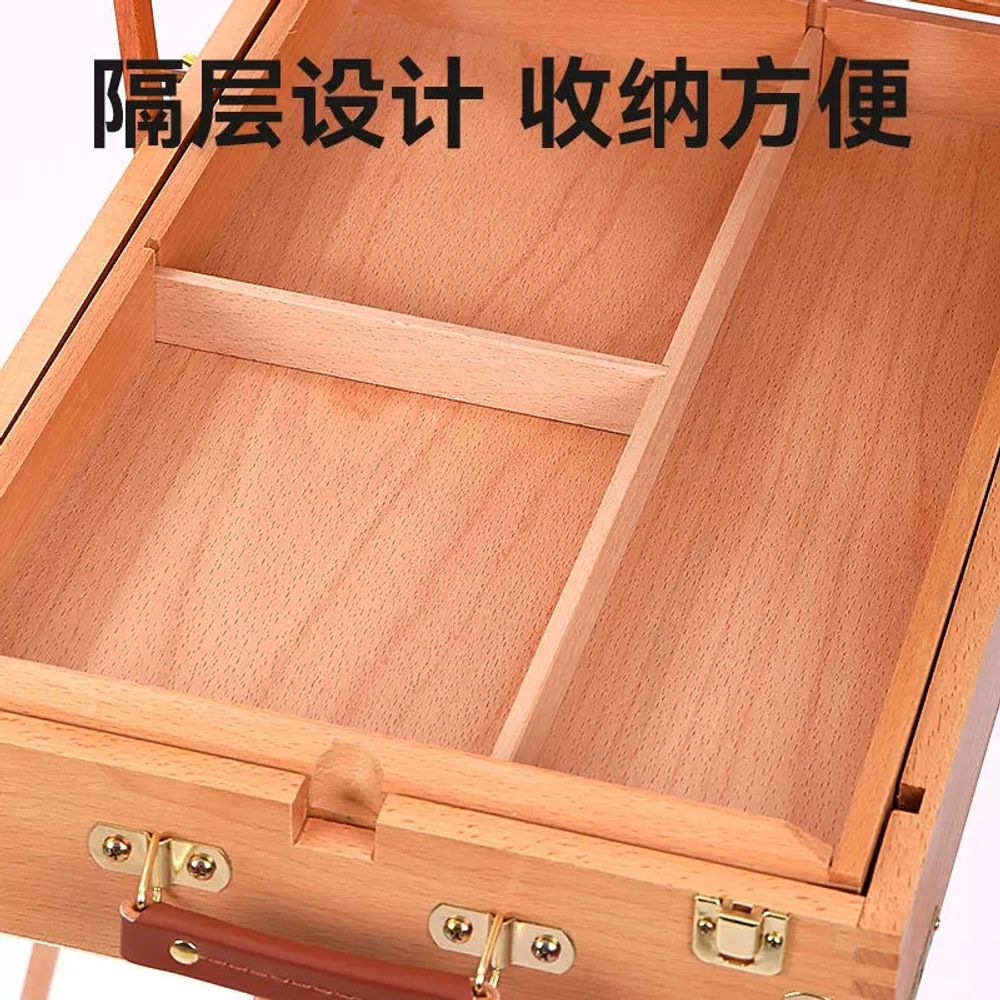 대형 원목 이젤 단일모델 전문가용 스탠드 초대형 나무 작업대 A. 이탈리아 페인팅 팔레트 - 상세 이미지 3