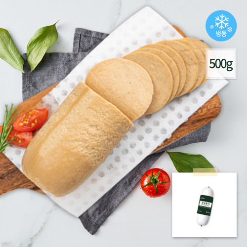 비건 햄 콩살들이 콩햄 콩고기 대체육 채식 식물성 단백질 베지푸드 500g, 3개 - 상품 이미지
