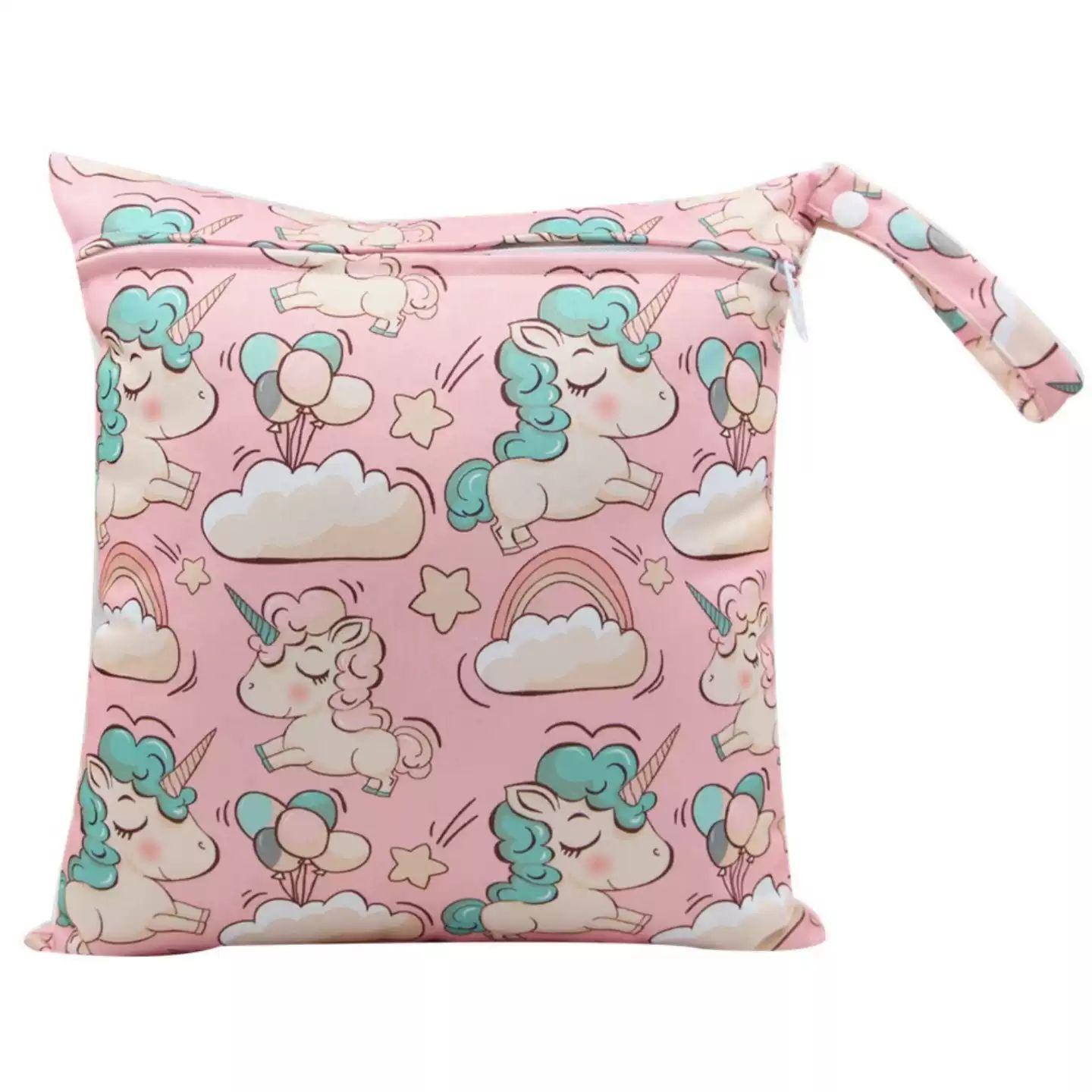 방수 기저귀 수납가방 휴대용 정리 파우치 의류 보관 다용도 가방 딥그린 대형30x28CM - 상세 이미지 3