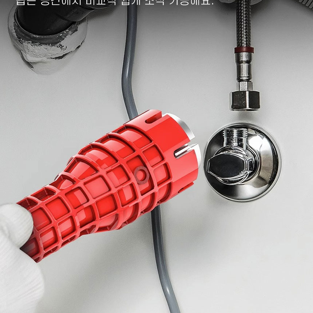 좁은공간용배관수리수전렌치 미끄럼방지가정용세면대렌치 빠른분해설치도구 - 상세 이미지 2